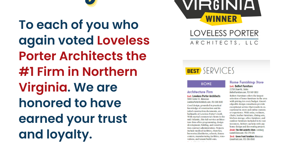 Virginia Living Names Lovelss Porter Top Architect in Northern Virginia