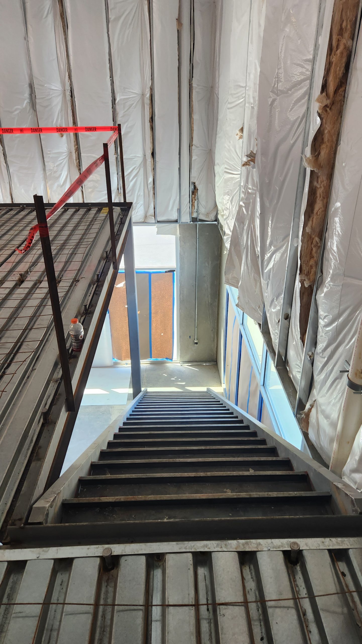 Rt 7 Brewery construction top of stairs